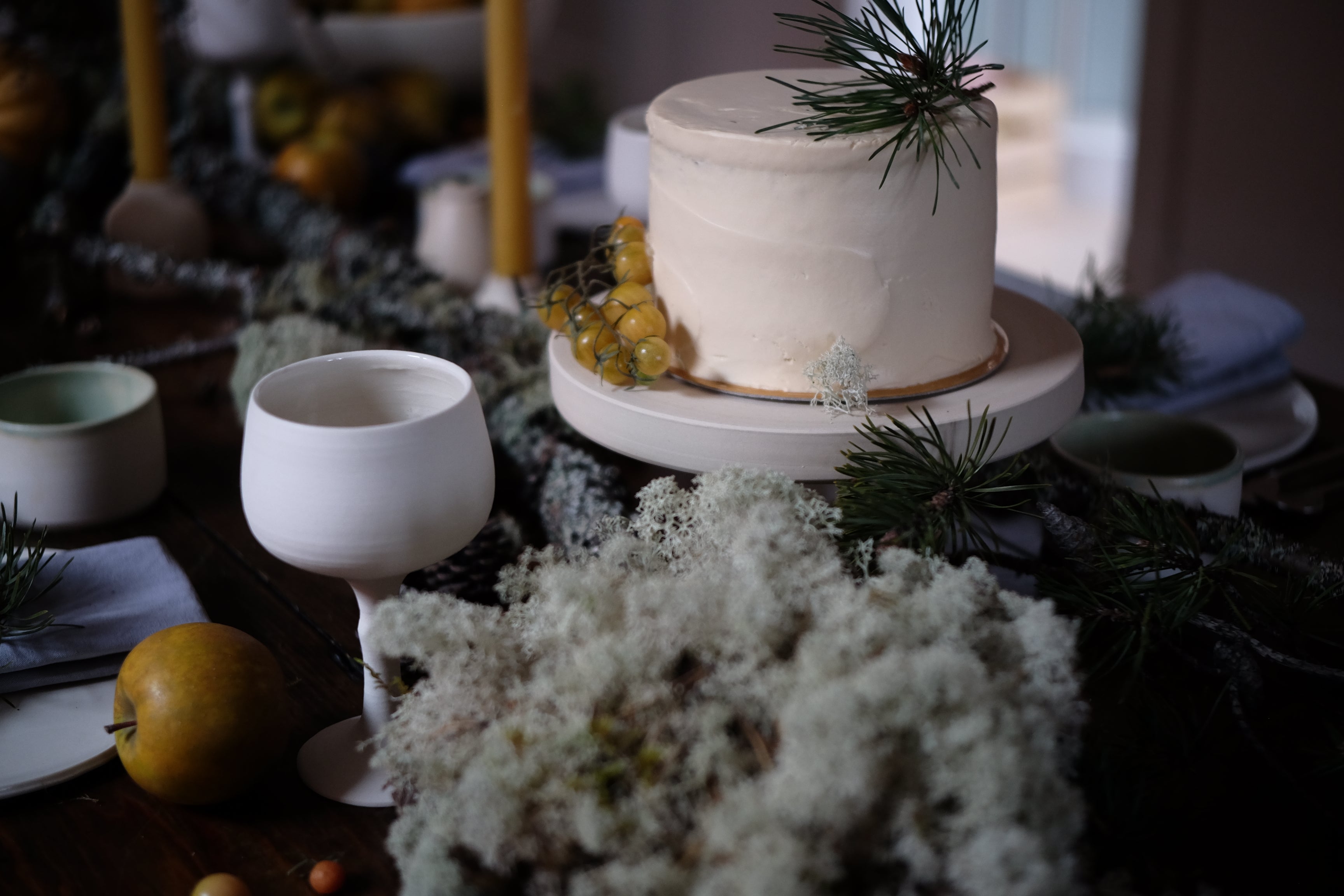 Coupe à vin en porcelaine